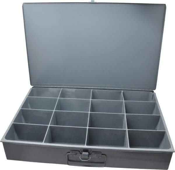 Durham - 16 Compartment Small Steel Storage Drawer - 18 Inches Wide x 12 Inches Deep - Industrial Tool & Supply