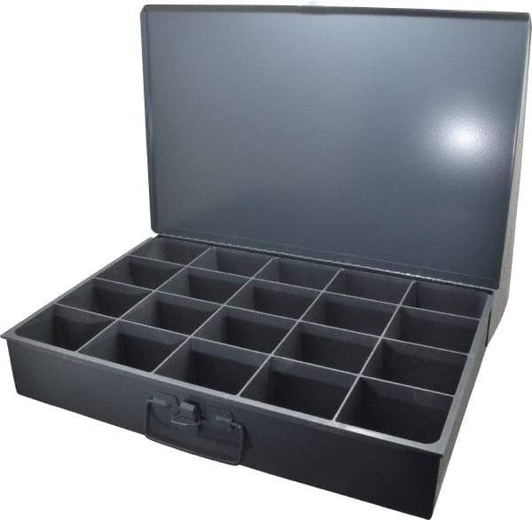 Durham - 20 Compartment Small Steel Storage Drawer - 18 Inches Wide x 12 Inches Deep - Industrial Tool & Supply