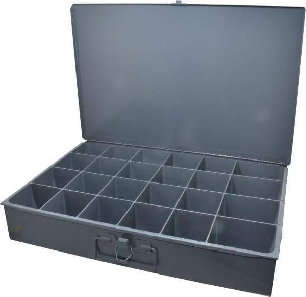 Durham - 24 Compartment Small Steel Storage Drawer - 18 Inches Wide x 12 Inches Deep - Industrial Tool & Supply