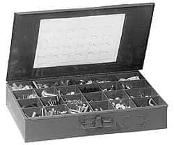Value Collection - 168 Piece, 1/4x1 to 3/4 x 3-1/2, Steel Lag Screw Assortment - Hex Head, Hex Drive, 1 to 3-1/2" Long, Zinc-Plated Finish - Industrial Tool & Supply