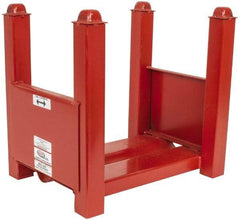 Made in USA - 3,750 Lb Capacity, Orange Stocking Modular Steel Bar Storage Stack - 14" Wide x 17" High - Industrial Tool & Supply