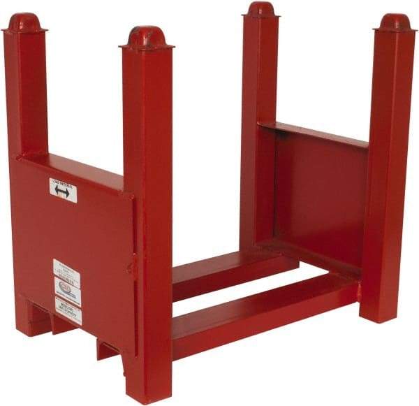 Made in USA - 5,600 Lb Capacity, Orange Stocking Modular Steel Bar Storage Stack - 15" Wide x 20" High - Industrial Tool & Supply