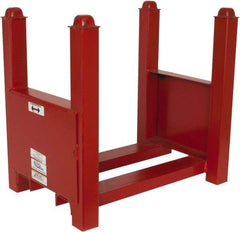 Made in USA - 5,600 Lb Capacity, Orange Stocking Modular Steel Bar Storage Stack - 15" Wide x 20" High - Industrial Tool & Supply