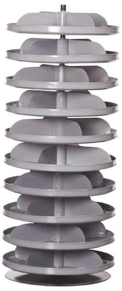 Durham - 25-3/8" High, Steel Rotating Bin Rack - 6 Shelves - Industrial Tool & Supply