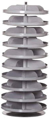 Durham - 25-3/8" High, Steel Rotating Bin Rack - 6 Shelves - Industrial Tool & Supply