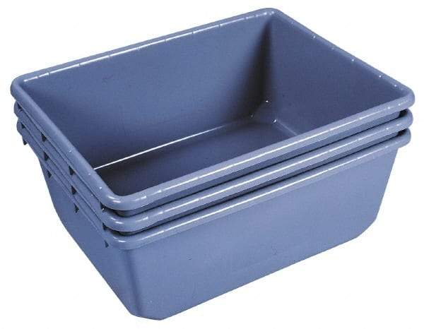Akro-Mils - 75 Lb Load Capacity Gray Polyethylene Tote Container - Nesting, 24-1/2" Long x 19" Wide x 9-1/2" High - Industrial Tool & Supply