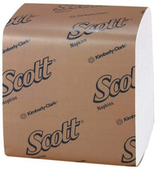 Scott - 17" Long x 17" Wide, 1/4 Fold Dinner Paper Napkins - 1 Ply, White - Industrial Tool & Supply
