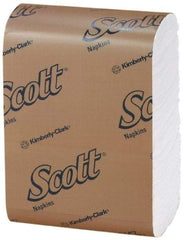 Scott - 8,000 Piece, 7" Long x 12" Wide, Low Fold Dispenser Snack Paper Napkins - 1 Ply - Industrial Tool & Supply