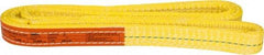 Made in USA - 3' Long x 1" Wide, 4,800 Lb Basket Capacity, 4,800 Lb Vertical Capacity, 2 Ply, Nylon Web Sling - 3,840 Lb Choker Capacity - Industrial Tool & Supply