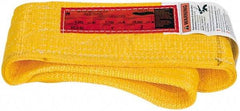 Made in USA - 3' Long x 4" Wide, 9,280 Lb Vertical Capacity, 2 Ply, Nylon Web Sling - 7,420 Lb Choker Capacity - Industrial Tool & Supply