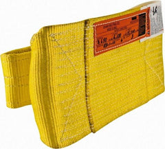Made in USA - 3' Long x 6" Wide, 7,650 Lb Vertical Capacity, 1 Ply, Nylon Web Sling - 6,120 Lb Choker Capacity - Industrial Tool & Supply