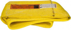 Made in USA - 3' Long x 6" Wide, 13,925 Lb Basket Capacity, 13,925 Lb Vertical Capacity, 2 Ply, Nylon Web Sling - 11,140 Lb Choker Capacity - Industrial Tool & Supply