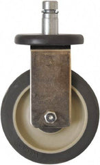 Eagle MHC - 5" Diam x 1-1/4" Wide x 8-1/4" OAH Stem Mount Rigid Caster - Polyurethane, 300 Lb Capacity, Plain Bearing, 1" Round Stem - Industrial Tool & Supply