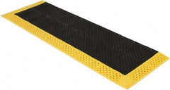 Notrax - 8' Long, Dry/Wet Environment, Anti-Fatigue Matting - Black with Yellow Borders, Vinyl with Vinyl Base, Beveled on 3 Sides - Industrial Tool & Supply