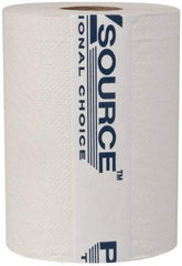 PRO-SOURCE - Hard Roll of 1 Ply White Paper Towels - 8" Wide, 350' Roll Length - Industrial Tool & Supply