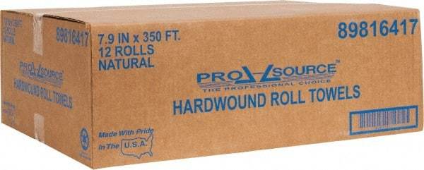 PRO-SOURCE - Hard Roll of 1 Ply Natural Paper Towels - 8" Wide, 350' Roll Length, Fits Dispenser Pro-Source: 56590672, 56590698, 56590706,56590714, 56590565, 5659057, Kimberly Clark: 09767, 09990, 09746, 09996 GP: 54338, 56201 - Industrial Tool & Supply