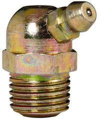 Value Collection - 65° Head Angle, 1/4 NPT Steel Thread-Forming Grease Fitting - 14.29mm Hex - Industrial Tool & Supply