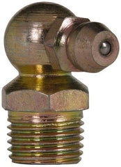 Value Collection - 90° Head Angle, 1/8 NPT Steel Standard Grease Fitting - 11.11mm Hex - Industrial Tool & Supply