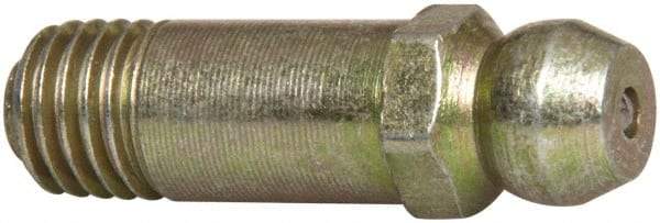 Value Collection - Straight Head Angle, 1/4-28 Steel Standard Grease Fitting - 7.94mm Hex - Industrial Tool & Supply