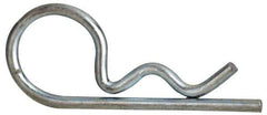 Value Collection - 1/8 to 3/16" Shaft Diam, 19/32" Long, 0.047" Wire Diam, Hair Pin Cotter - MB Grade 2 Spring Steel, Zinc-Plated Finish - Industrial Tool & Supply