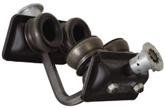 CM - 1 Ton Capacity Low Headroom Ball Bearing Trolley - 2-5/8" to 5-1/16" Flange Width, 2-3/4" Wheel Diam, 4" to 12" I-Beam, 7" Min Radius - Industrial Tool & Supply