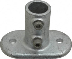 Kee - 3/4" Pipe, Railing Flange, Malleable Iron Flange Pipe Rail Fitting - Galvanized Finish - Industrial Tool & Supply