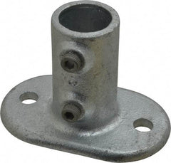 Kee - 1" Pipe, Railing Flange, Malleable Iron Flange Pipe Rail Fitting - Galvanized Finish - Industrial Tool & Supply