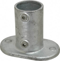 Kee - 2" Pipe, Railing Flange, Malleable Iron Flange Pipe Rail Fitting - Galvanized Finish - Industrial Tool & Supply