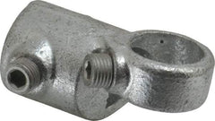Kee - 3/4" Pipe, Adjustable Side Outlet Tee, Malleable Iron Tee Pipe Rail Fitting - Galvanized Finish - Industrial Tool & Supply