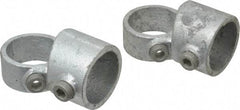 Kee - 1-1/4" Pipe, Adjustable Side Outlet Tee, Malleable Iron Tee Pipe Rail Fitting - Galvanized Finish - Industrial Tool & Supply