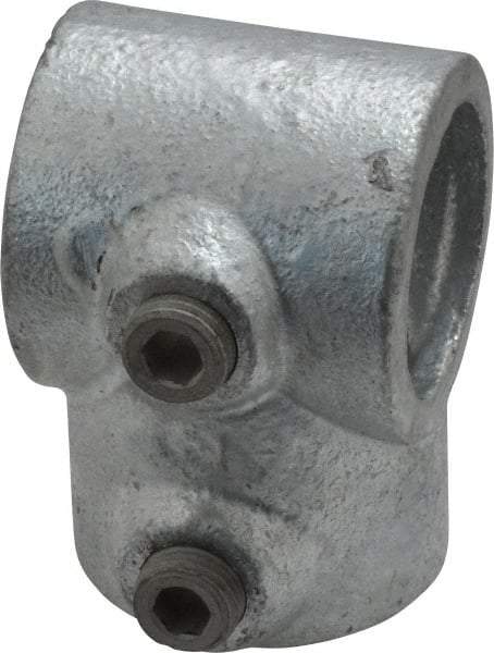 Kee - 1" Pipe, Single Socket Tee, Malleable Iron Tee Pipe Rail Fitting - Galvanized Finish - Industrial Tool & Supply
