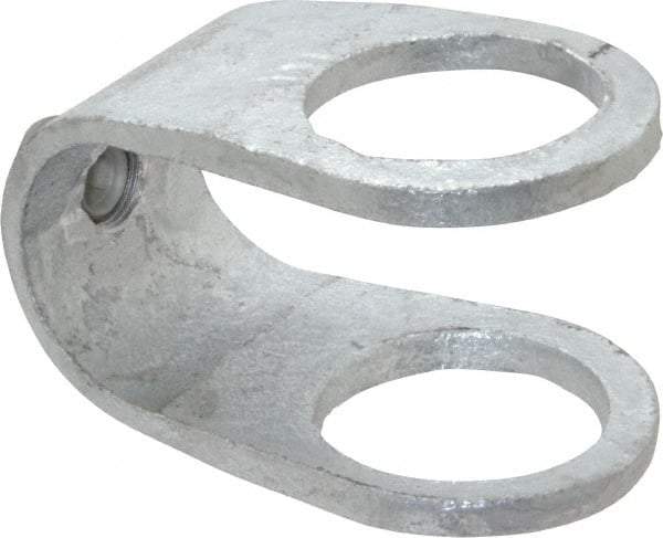 Kee - 1-1/4" Pipe, Clamp-On Crossover, Malleable Iron Cross Pipe Rail Fitting - Galvanized Finish - Industrial Tool & Supply
