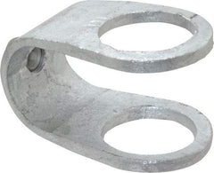 Kee - 1-1/4" Pipe, Clamp-On Crossover, Malleable Iron Cross Pipe Rail Fitting - Galvanized Finish - Industrial Tool & Supply