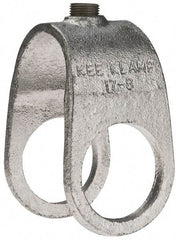 Kee - 1-1/2" Pipe, Clamp-On Crossover, Malleable Iron Cross Pipe Rail Fitting - Galvanized Finish - Industrial Tool & Supply