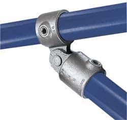 PRO-SAFE - 3/4" Pipe, Malleable Iron Swivel Socket Pipe Rail Fitting - Galvanized Finish - Industrial Tool & Supply