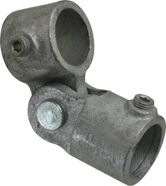 Kee - 1" Pipe, Malleable Iron Swivel Socket Pipe Rail Fitting - Galvanized Finish - Industrial Tool & Supply