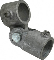 Kee - 1" Pipe, Malleable Iron Swivel Socket Pipe Rail Fitting - Galvanized Finish - Industrial Tool & Supply