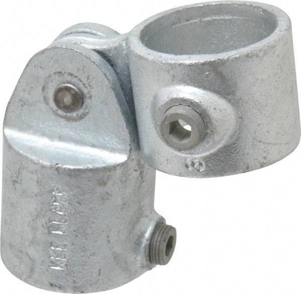 Kee - 1-1/2" Pipe, Malleable Iron Swivel Socket Pipe Rail Fitting - Galvanized Finish - Industrial Tool & Supply