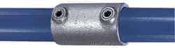 Kee - 3/4" Pipe, Malleable Iron Straight Coupling Pipe Rail Fitting - Galvanized Finish - Industrial Tool & Supply