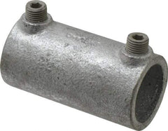 Kee - 1" Pipe, Malleable Iron Straight Coupling Pipe Rail Fitting - Galvanized Finish - Industrial Tool & Supply