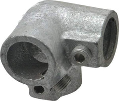 Kee - 3/4" Pipe, Side Outlet Elbow, Malleable Iron Elbow Pipe Rail Fitting - Galvanized Finish - Industrial Tool & Supply