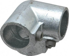 Kee - 1-1/4" Pipe, Side Outlet Elbow, Malleable Iron Elbow Pipe Rail Fitting - Galvanized Finish - Industrial Tool & Supply