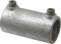 Kee - 3/4" Pipe, Two Socket Cross, Malleable Iron Cross Pipe Rail Fitting - Galvanized Finish - Industrial Tool & Supply
