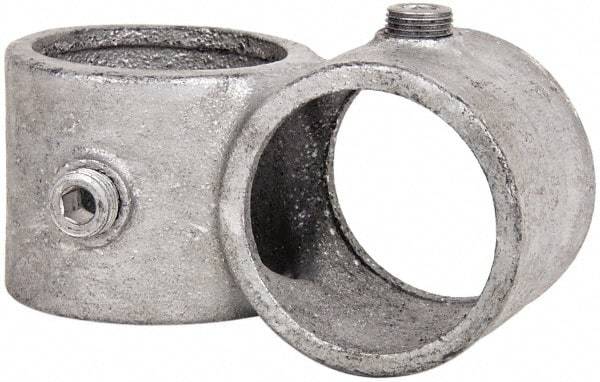 Kee - 2" Pipe, Crossover, Malleable Iron Cross Pipe Rail Fitting - Galvanized Finish - Industrial Tool & Supply
