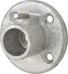 Kee - 3/4" Pipe, Medium Flange, Malleable Iron Flange Pipe Rail Fitting - Galvanized Finish - Industrial Tool & Supply