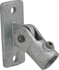 Kee - 3/4" Pipe, Swivel Flange, Malleable Iron Flange Pipe Rail Fitting - Galvanized Finish - Industrial Tool & Supply