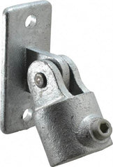 Kee - 1-1/4" Pipe, Swivel Flange, Malleable Iron Flange Pipe Rail Fitting - Galvanized Finish - Industrial Tool & Supply