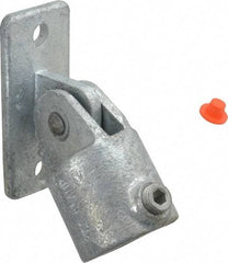 Kee - 1-1/2" Pipe, Swivel Flange, Malleable Iron Flange Pipe Rail Fitting - Galvanized Finish - Industrial Tool & Supply