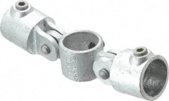 Kee - 1-1/4" Pipe, Malleable Iron Swivel Socket Pipe Rail Fitting - Galvanized Finish - Industrial Tool & Supply