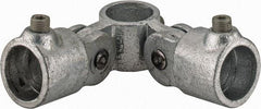 Kee - 1" Pipe, Malleable Iron Swivel Socket Pipe Rail Fitting - Galvanized Finish - Industrial Tool & Supply